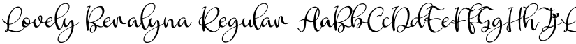 Lovely Beralyna Regular font
