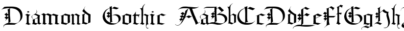Diamond Gothic font