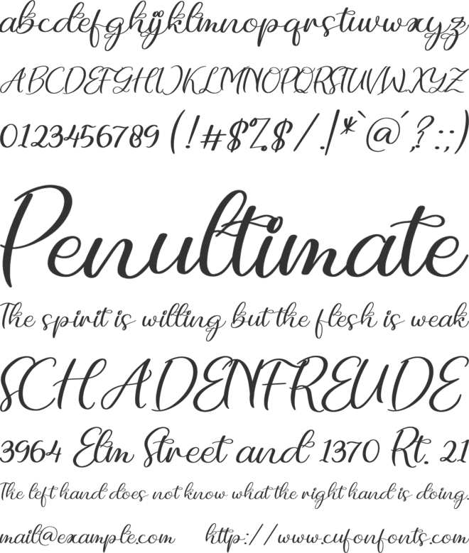 The Sunday Lovely font preview