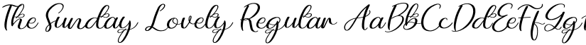 The Sunday Lovely Regular font