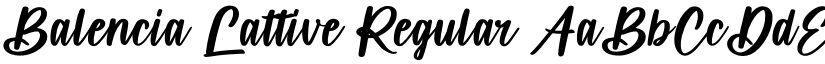Balencia Lattive Regular font
