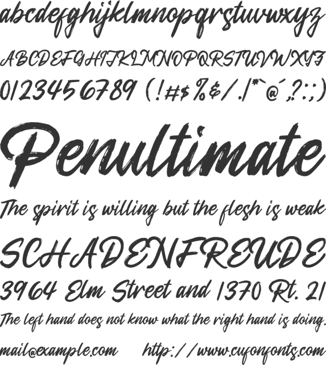 Collinsaber font preview