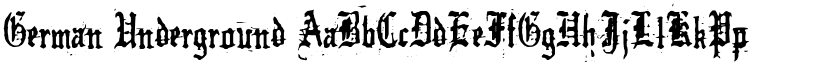 German Underground font