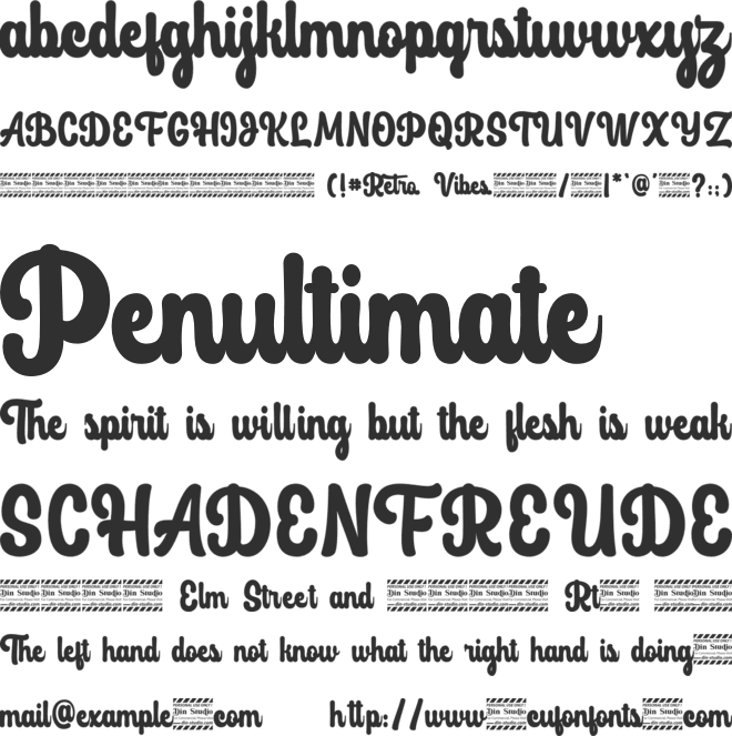 Retro Vibes Personal use font preview