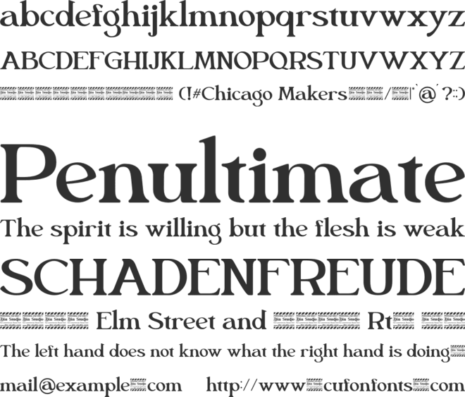 Chicago Makers Personal use font preview