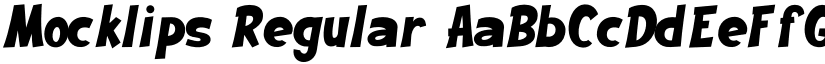 Mocklips Regular font