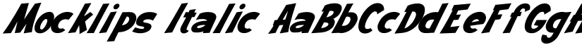 Mocklips Italic font