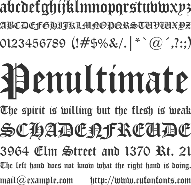 Iglesia font preview