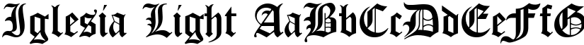 Iglesia Light font