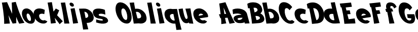 Mocklips Oblique font