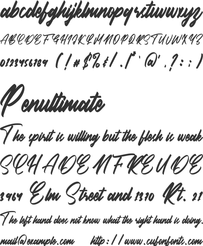 Qualiga font preview