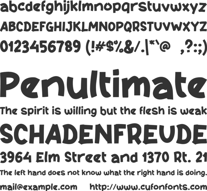 b Bebek Duck font preview