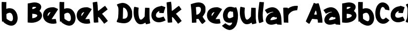 b Bebek Duck Regular font