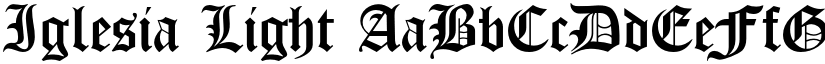 Iglesia Light font