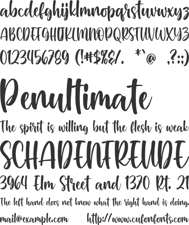 Raverdia font preview