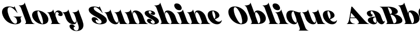 Glory Sunshine Oblique font