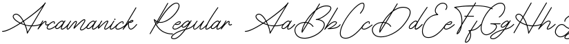 Arcamanick Regular font