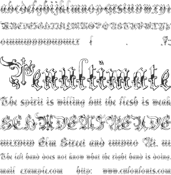 Strelsau font preview