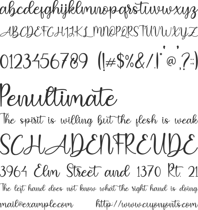 Collette (Personal Use) font preview