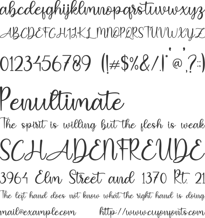 Collette (Personal Use) font preview