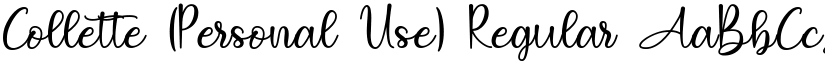 Collette (Personal Use) Regular font