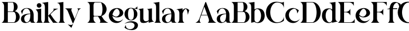 Baikly Regular font
