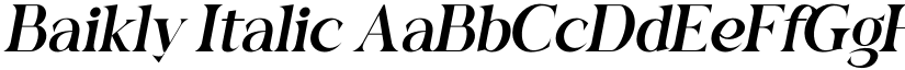 Baikly Italic font