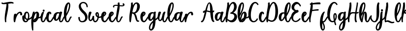 Tropical Sweet Regular font