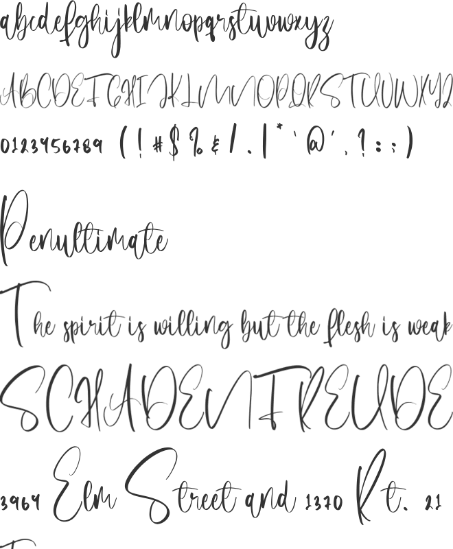 Motherhood font preview