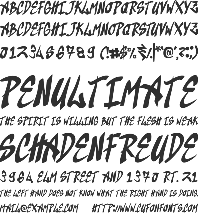 Kaindra font preview