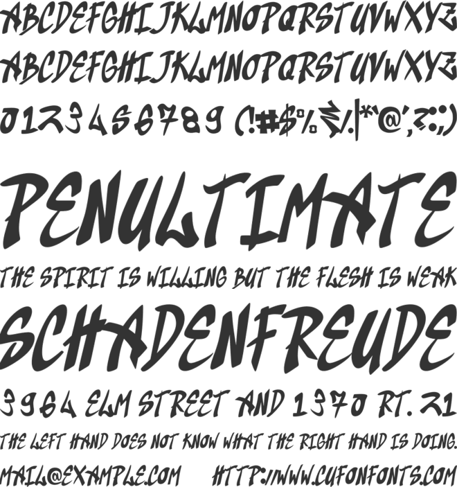 Kaindra font preview