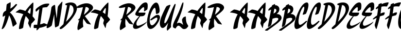 Kaindra Regular font