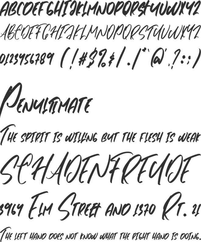 Conspiracy font preview