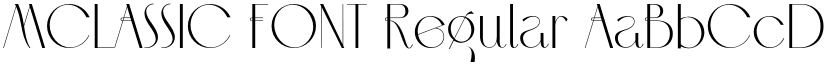 MCLASSIC FONT Regular font