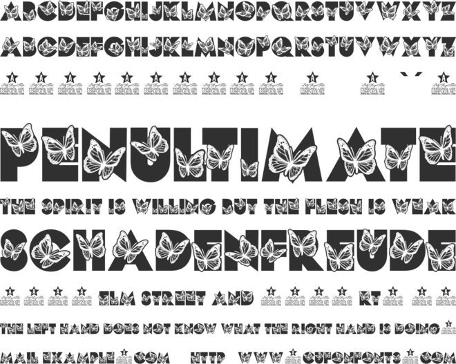 MONARCH PERSONAL USE font preview