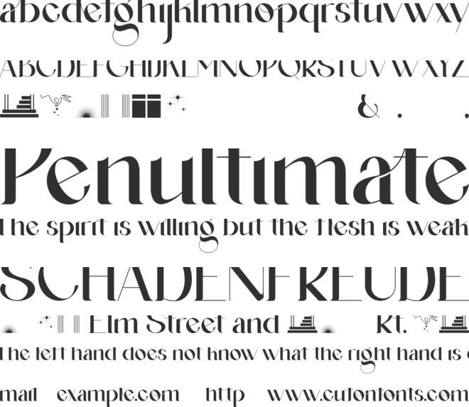 Agraham font preview