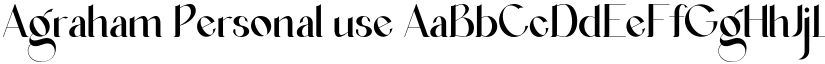 Agraham Personal use font