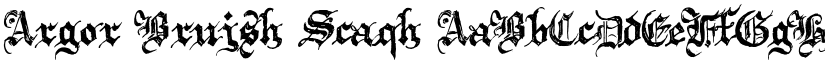 Argor Brujsh Scaqh font