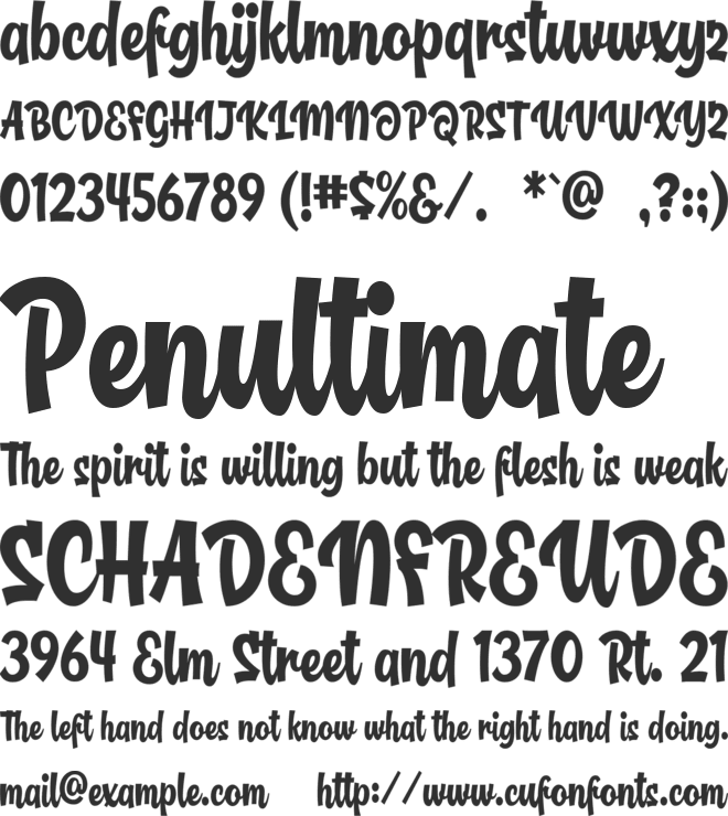 Ageoline font preview
