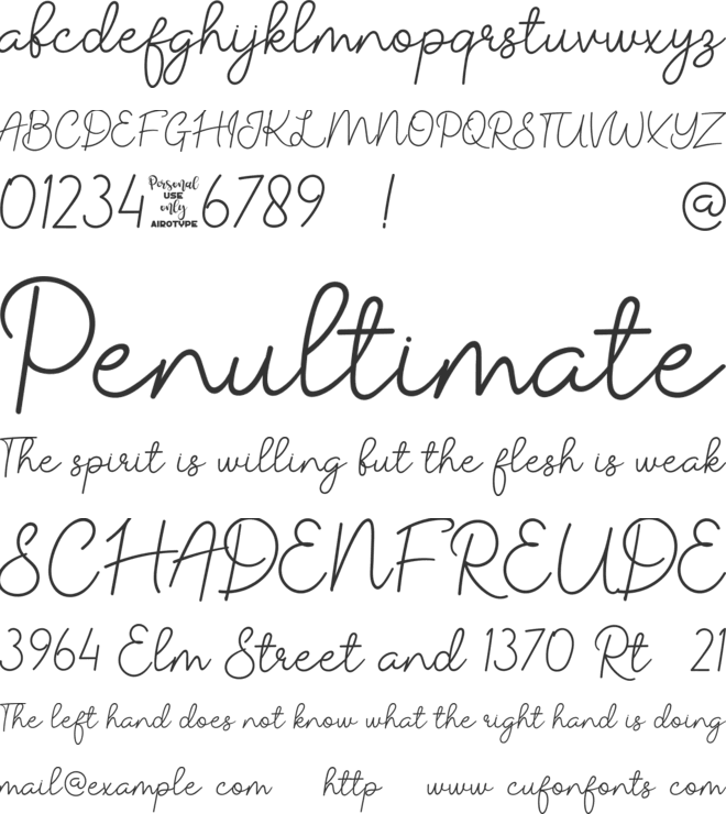 Dear Daisy font preview