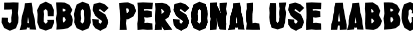 Jacbos Personal Use font