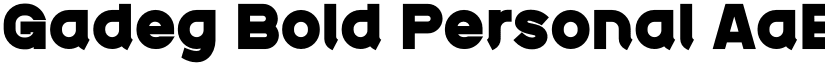 Gadeg Bold Personal font