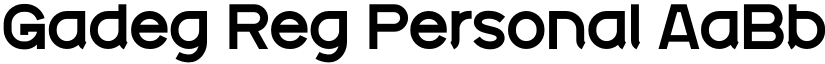 Gadeg Reg Personal font