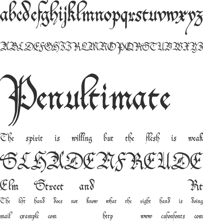 Offenbach Chancery font preview