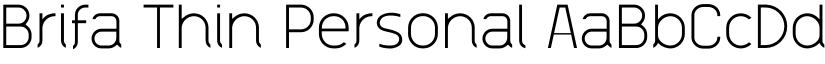 Brifa Thin Personal font