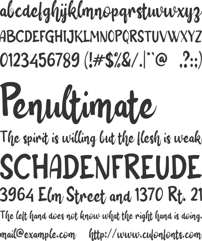 b Basic Gardening font preview