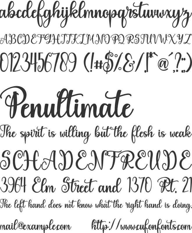 Euphoria font preview