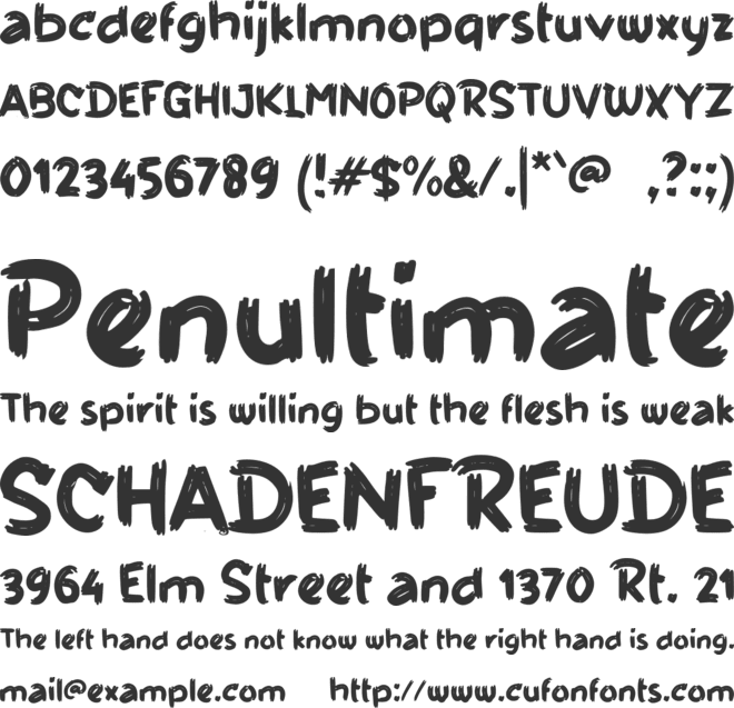 b Burger Green font preview