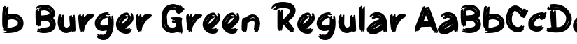 b Burger Green Regular font