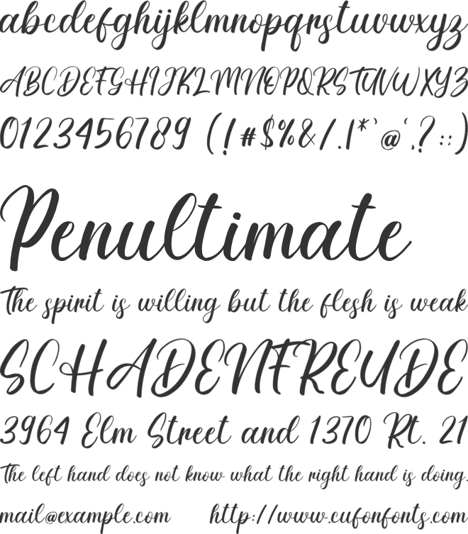 Delinda Agatha font preview